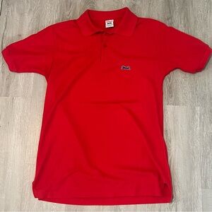 Vintage campus Le Tigre Vibrant Red Polo Shirt made in USA
